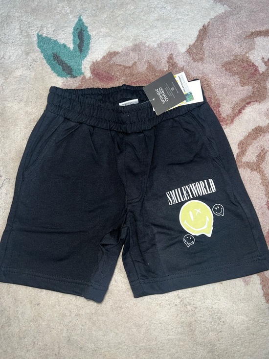Grayson Threads Other - NEW Grayson Threads Black Shorts with Yellow Smiley Graphic